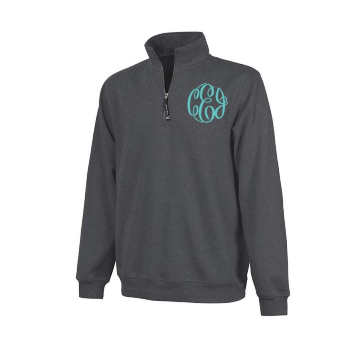 Monogram Fleece Charles Rivers Button Quarter Pullover 